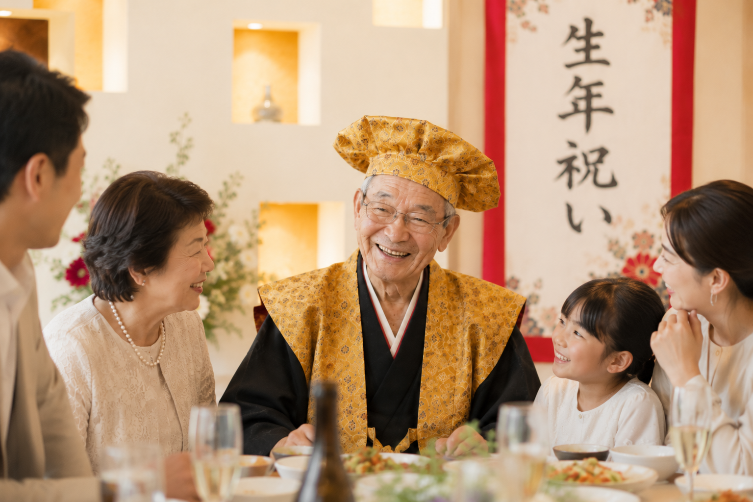 生年祝いの記念写真